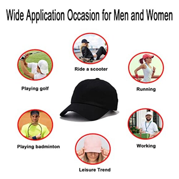 Classic Low Profile Baseball Cap Adjustable Unisex Plain Minimalist Hat - Picture 6 of 8